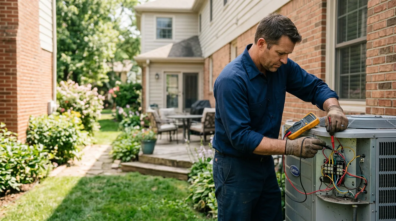 HVAC technician working near Fresno, CA